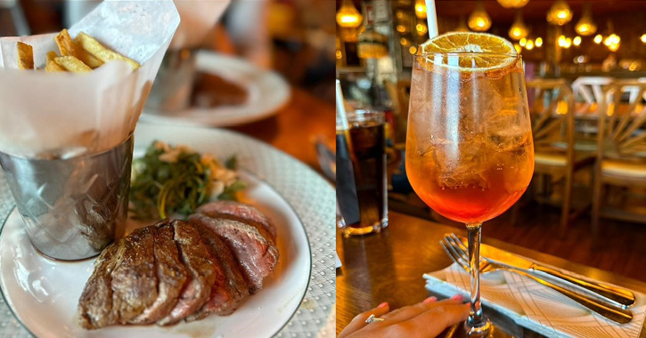 Close up shot of food and drink served in the Cosy Club, Durham